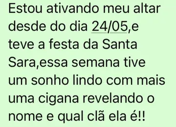 Print do relato de uma aluna