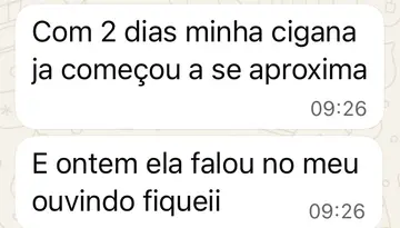 Print do relato de uma aluna