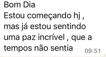 Print do relato de uma aluna